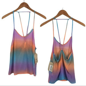 WS794 NWT Peppermint USA Tie Dye Sheer Tank Top S